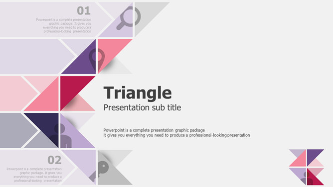 创意三角形主题设计16设计网免费PPT模板