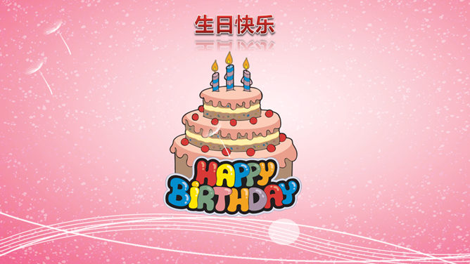 炫酷动态生日相册素材中国网免费PPT模板