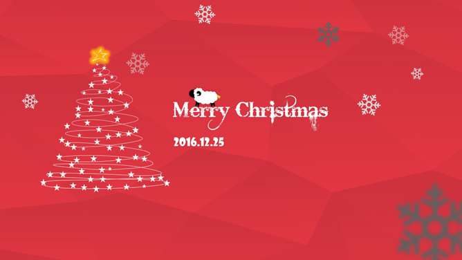 时尚好看的圣诞节主题素材中国网免费PPT模板