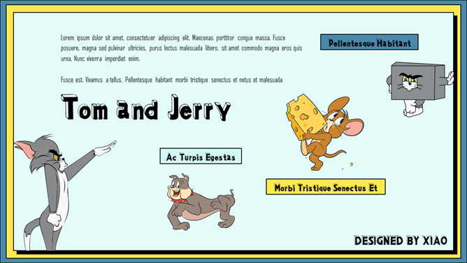 Tom and Jerry猫和老鼠普贤居素材网免费PPT模板