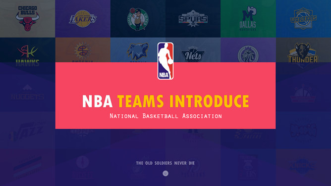 NBA篮球队球星介绍素材天下网免费PPT模板