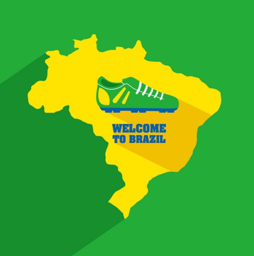 巴西世界杯地图背景矢量素材素材天