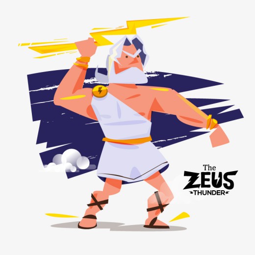卡通希腊众神之神宙斯矢量素材16图