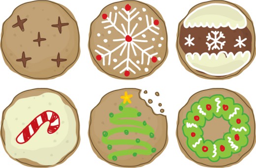 6款美味圣诞饼干矢量素材普贤居素材网精选