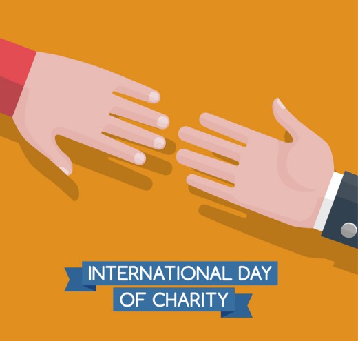 创意国际慈善日手臂贺卡矢量素材素材中国网精选