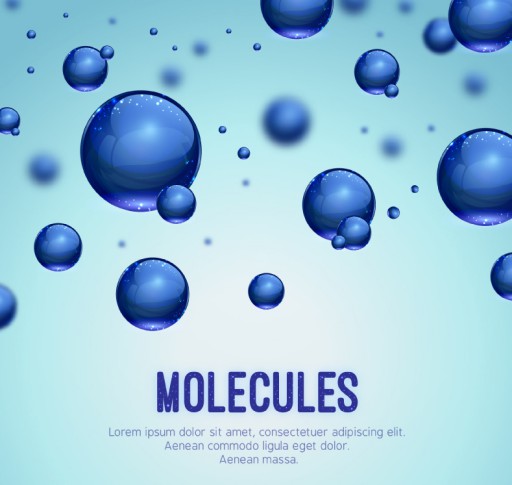 蓝色分子背景矢量素材16素材网精选
