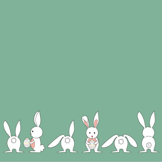 卡通抱彩蛋兔子矢量素材素材中国网精选