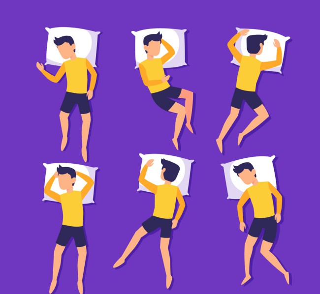 6款创意男子睡姿矢量素材普贤居素材网精选