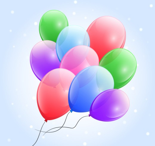 缤纷彩色气球矢量素材16图库网精选