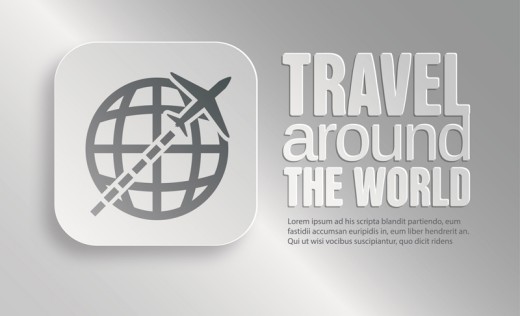 环球旅游标志设计矢量素材16素材网精选
