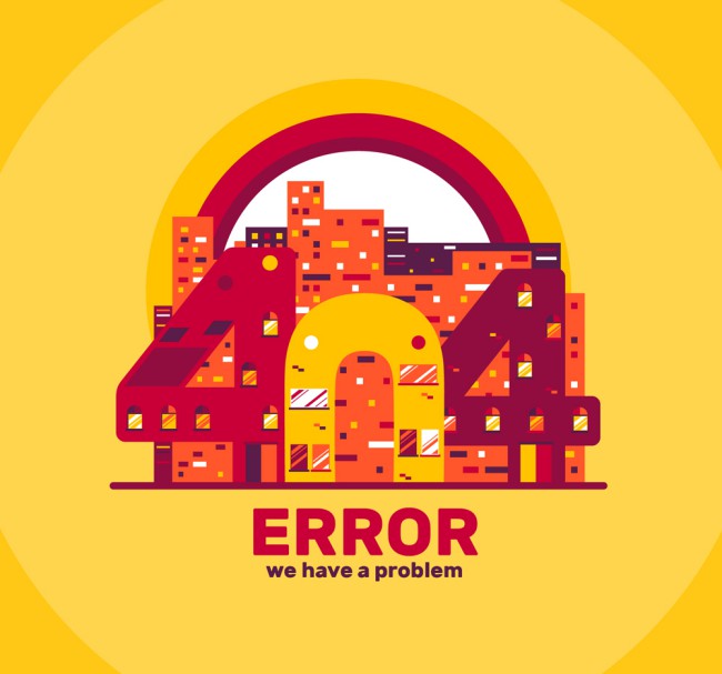 抽象404错误页面建筑矢量素材素材中国网精选
