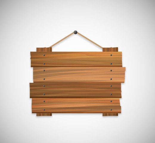 创意木制挂牌矢量素材16素材网精选