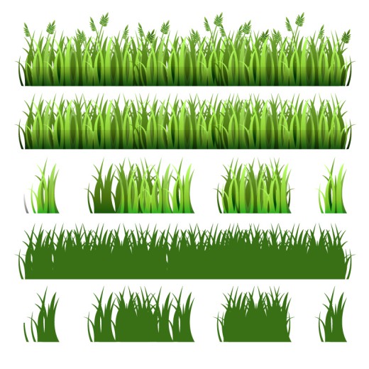 11款绿色草丛设计矢量素材普贤居素材网精选