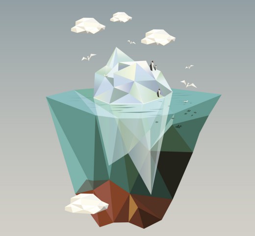 抽象冰川设计矢量素材16图库网精选