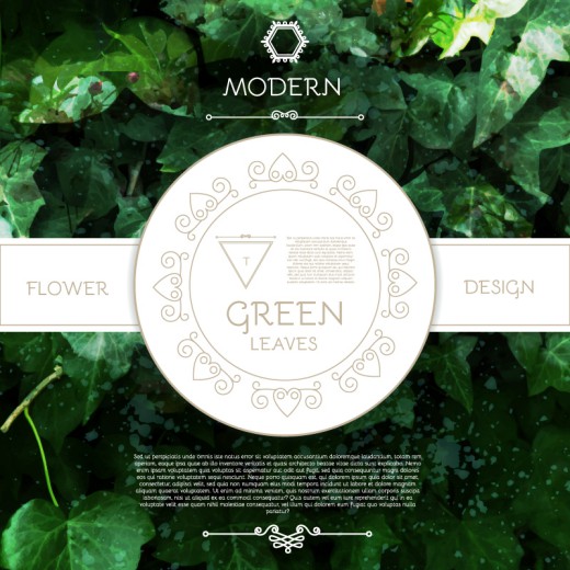 模糊绿叶植物背景矢量素材16设计网