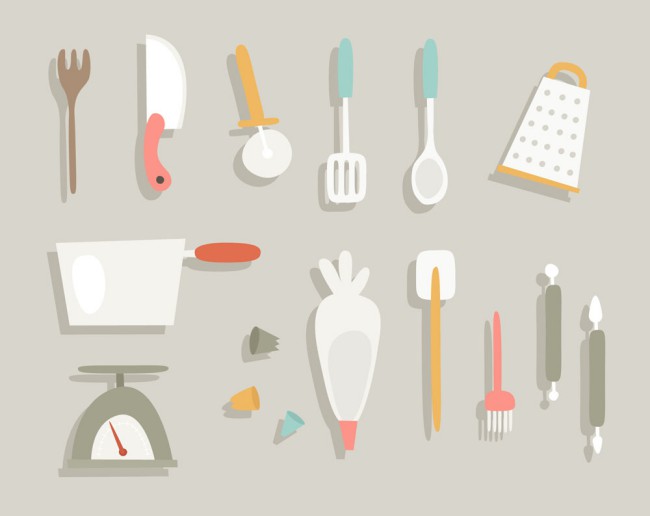 15款创意厨房用品矢量素材素材天下精选