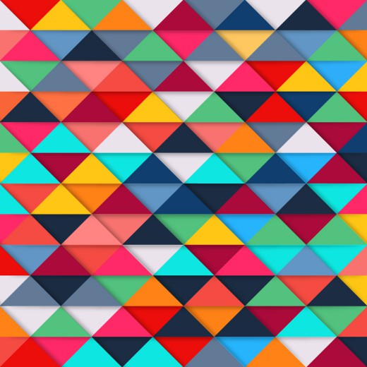 彩色三角拼格背景矢量素材16素材网精选