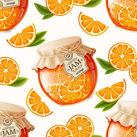 美味甜橙果酱矢量素材16设计网精选