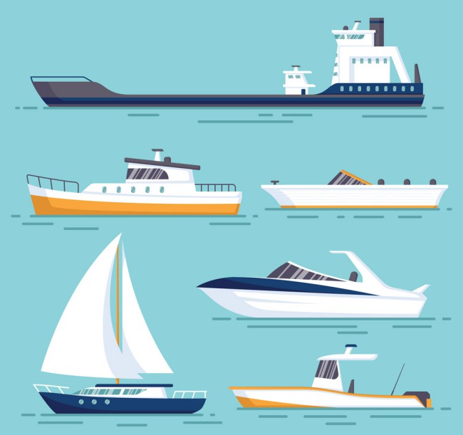 6款创意船舶设计矢量素材16图库网精选