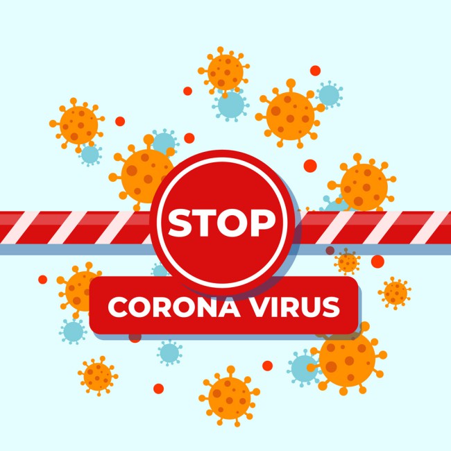 创意阻止新型冠状病毒警示牌矢量图16图库网精选