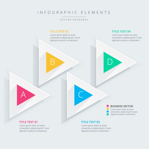 创意质感三角商务信息图矢量素材16素材网精选