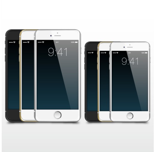 6款iphone6和iphone6plus矢量素材