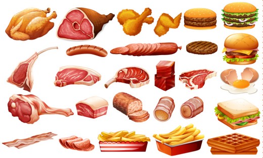 27款肉制品和快餐设计矢量图素材天