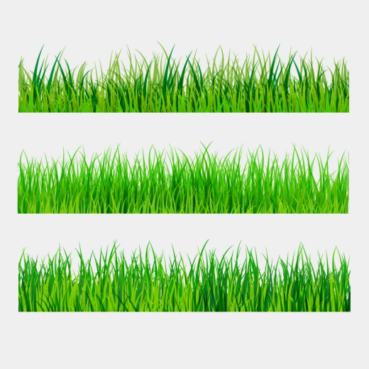 3款绿色草丛矢量素材16素材网精选