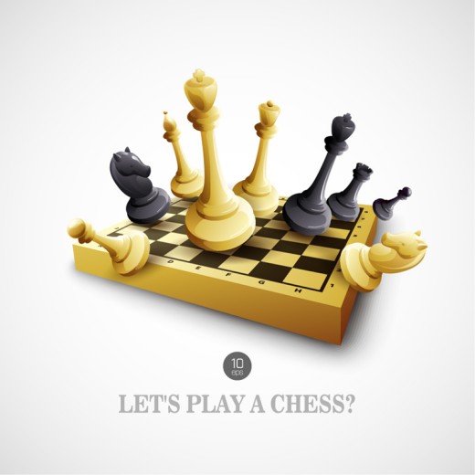 精美国际象棋矢量素材16素材网精选