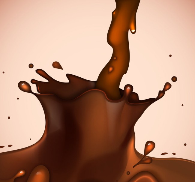 创意动感溅起的液态巧克力矢量图素材中国网精选