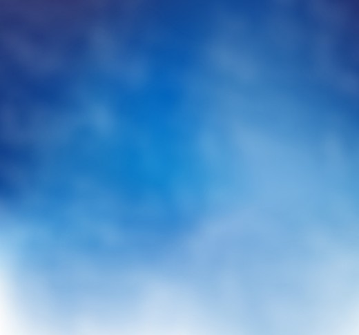 梦幻蓝色天空背景矢量素材16素材网