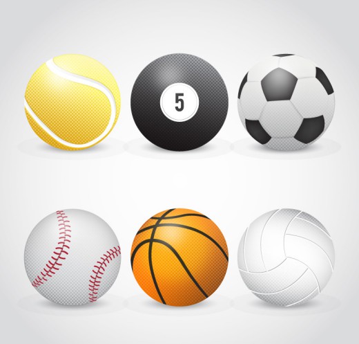 6款球类设计矢量素材16设计网精选
