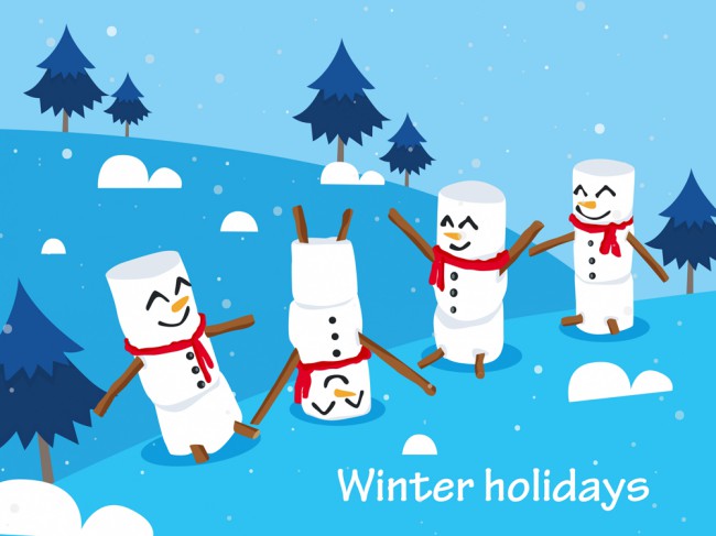可爱冬季假期雪人矢量素材16设计网精选