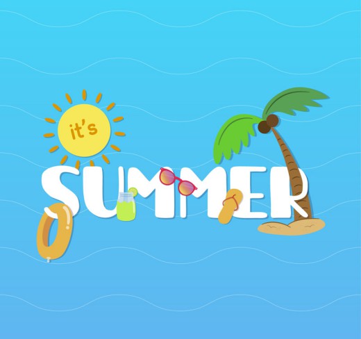 创意夏季SUMMER艺术字矢量素材素材