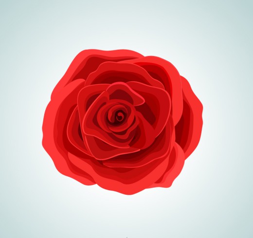 红色玫瑰花朵矢量素材16设计网精选