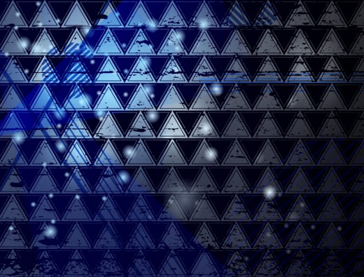 时尚蓝色三角无缝背景矢量图16素材网精选