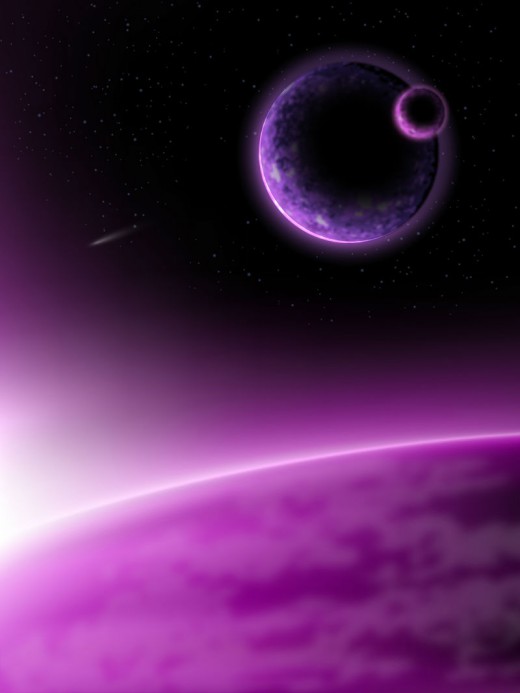 紫色星球背景矢量素材普贤居素材网精选