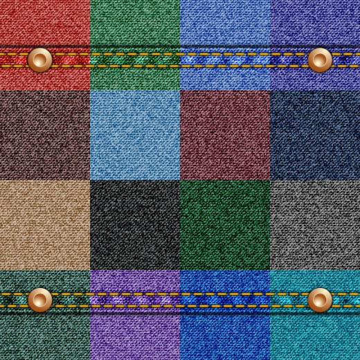 16彩色方格牛仔布背景矢量素材素材中国网精选
