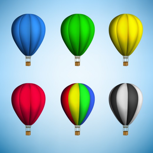 6款彩色热气球设计矢量素材16设计