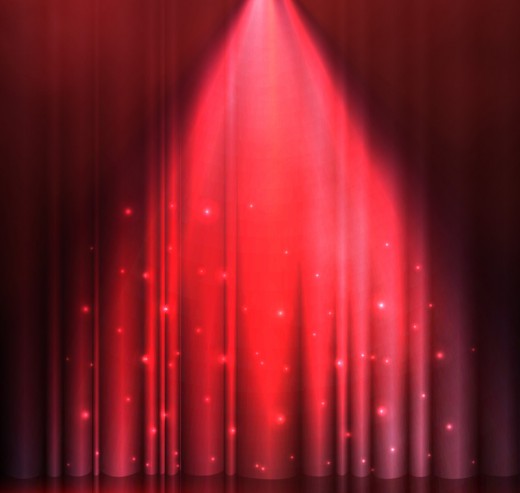 红色聚光灯舞台背景矢量素材16图库