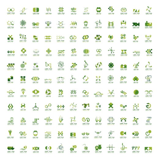 132款绿色标志设计矢量素材16图库网精选
