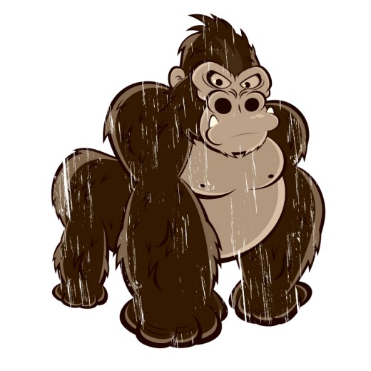 卡通大猩猩设计矢量素材16图库网精选