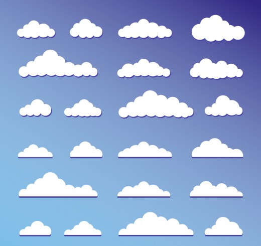 22款白色云朵设计矢量素材16图库网