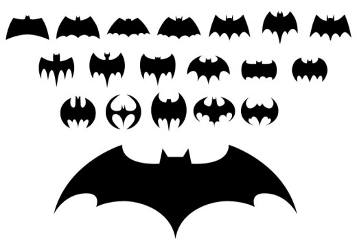 19个蝙蝠侠标志矢量图普贤居素材网