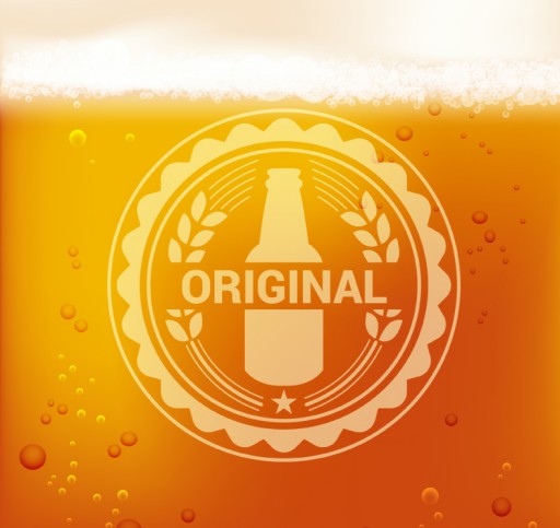 圆形标签啤酒背景矢量素材16设计网