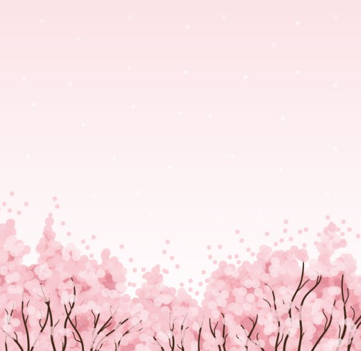 绚烂粉色樱花海矢量素材16设计网精