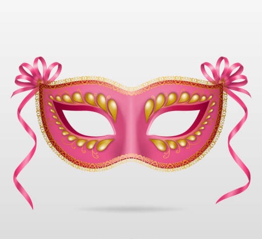 粉色面具设计矢量素材16素材网精选