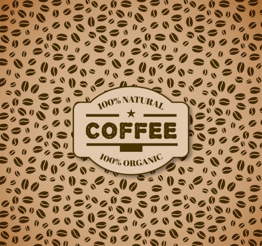 创意咖啡豆背景矢量素材16设计网精选