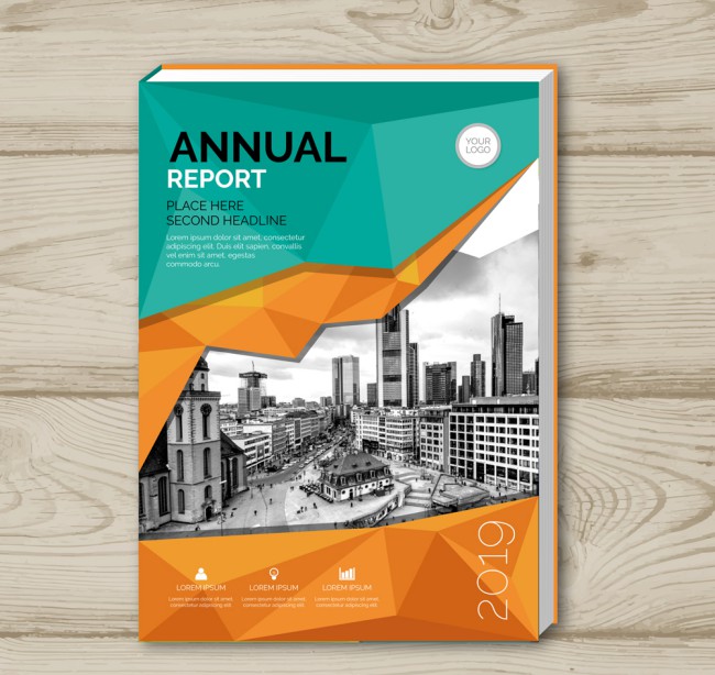 时尚城市建筑年度报告模板矢量素材16图库网精选