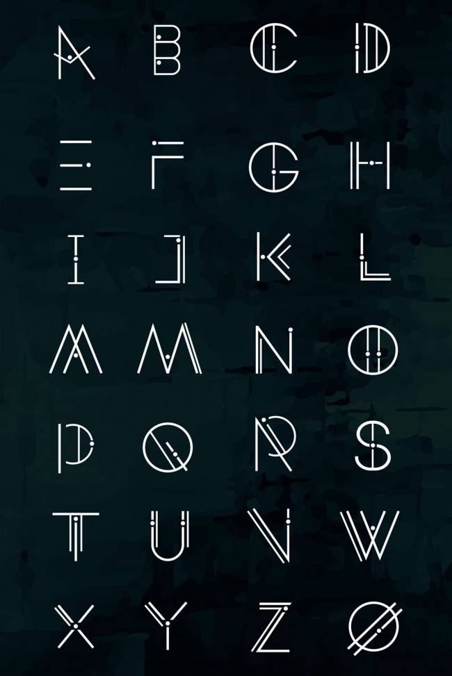 26款抽象星球大写字母矢量素材16设计网精选